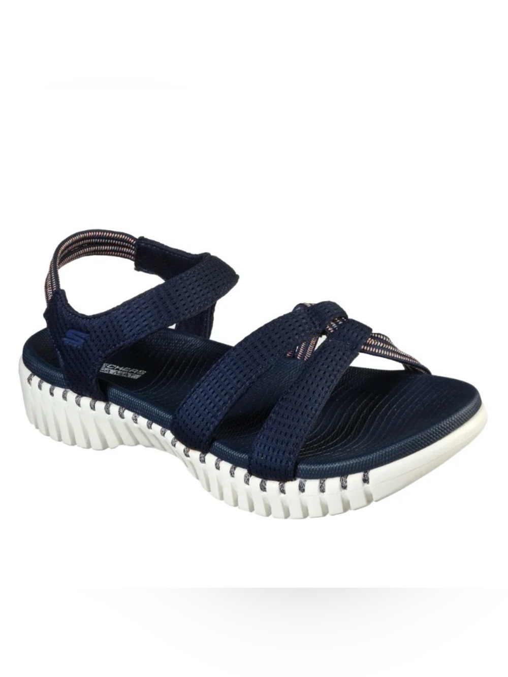 Skechers Women's GOwalk Smart Flirty
Sport Sandals in navy Blue Lightweight Sz 7